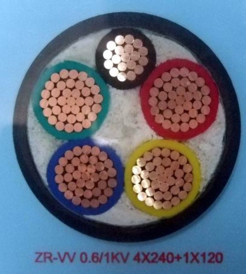 ZR-VV 0.6/1KV 4*240+1*120阻燃聚氯乙烯電纜